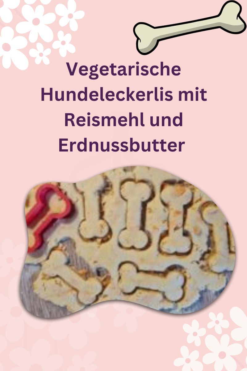 Vegetarische Hundeleckerlis mit Reismehl und Erdnussbutter